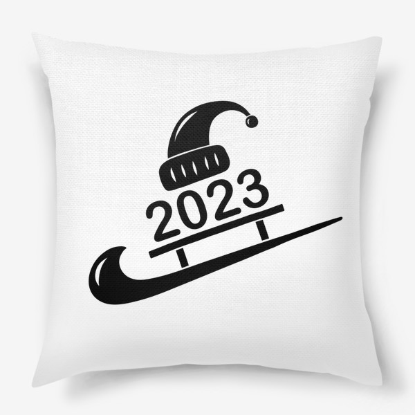 Подушка «2023 год врывается к нам на санях»