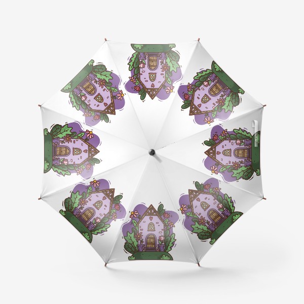 Зонт «Домик с цветами»