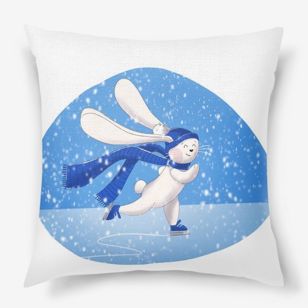 Подушка «заяц на коньках»