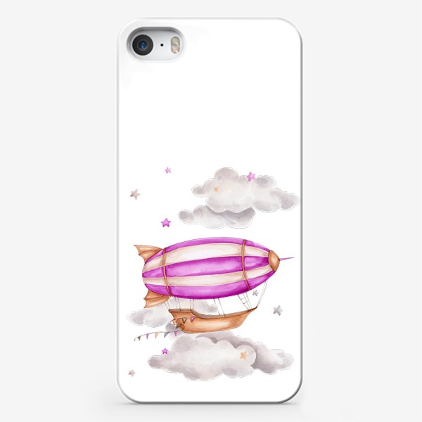 Чехол iPhone «Фиолетовый дирижабль»