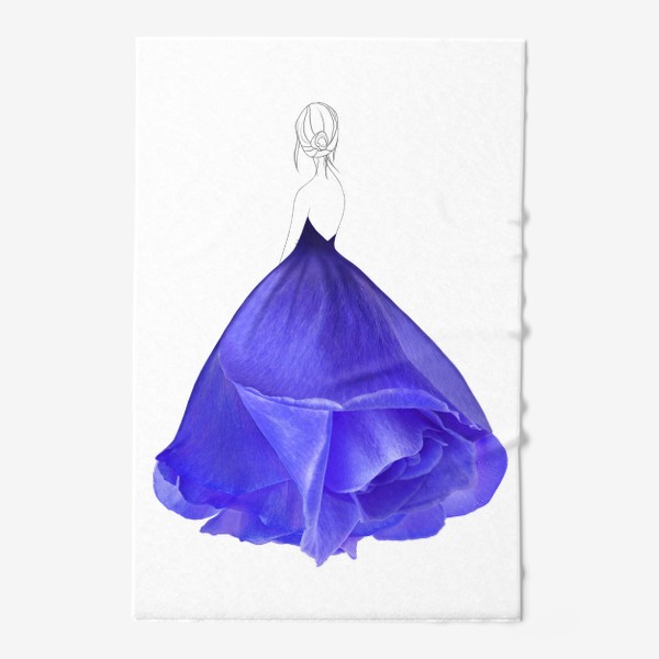 Полотенце «Модная голубая роза»
