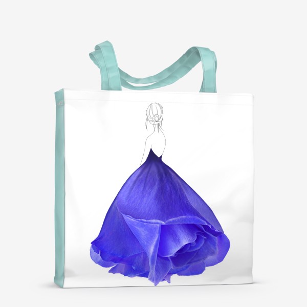 Сумка-шоппер «Модная голубая роза»