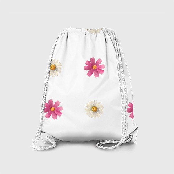 Рюкзак «Летние цветы. Бесшовный акварельный паттерн.»