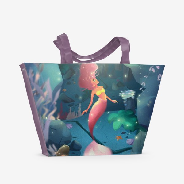 Пляжная сумка «Русалочка и подводный мир»