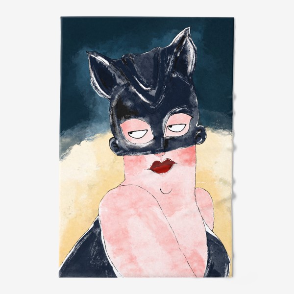 Полотенце «Женщина кошка стилизация »