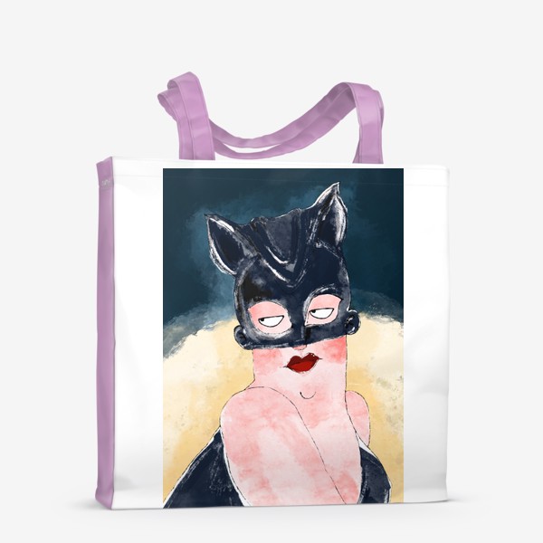 Сумка-шоппер «Женщина кошка стилизация »