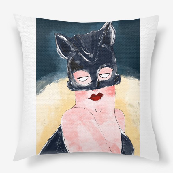 Подушка «Женщина кошка стилизация »