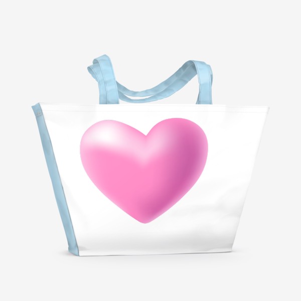 Пляжная сумка «Объемное сердце»