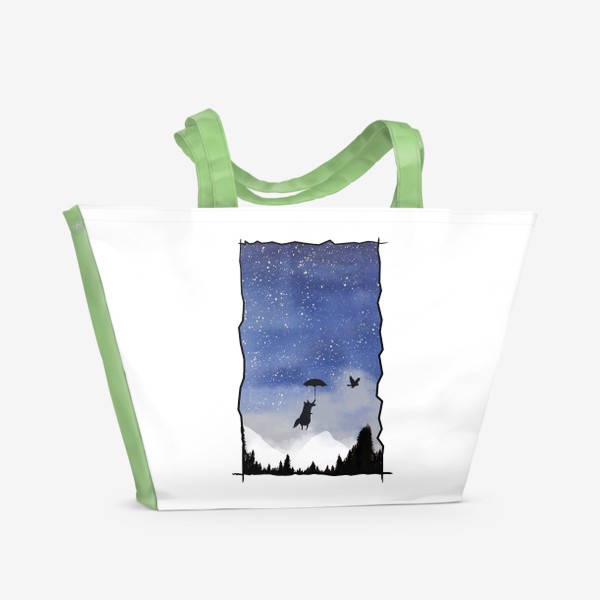 Пляжная сумка «Интересная Лиса»