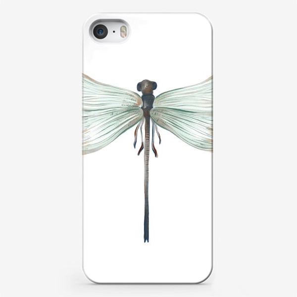 Чехол iPhone «Акварельная нарисованная вручную яркая иллюстрация с экзотической бабочкой, стрекозой»