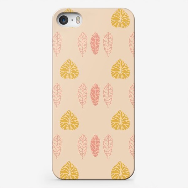 Чехол iPhone «autumn leaves pattern »