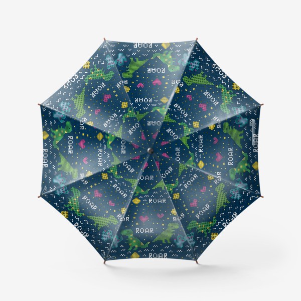 Зонт «Дино принт ROAR pixel Art»