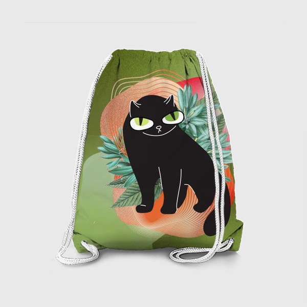 Рюкзак «Котик злится в лесу»