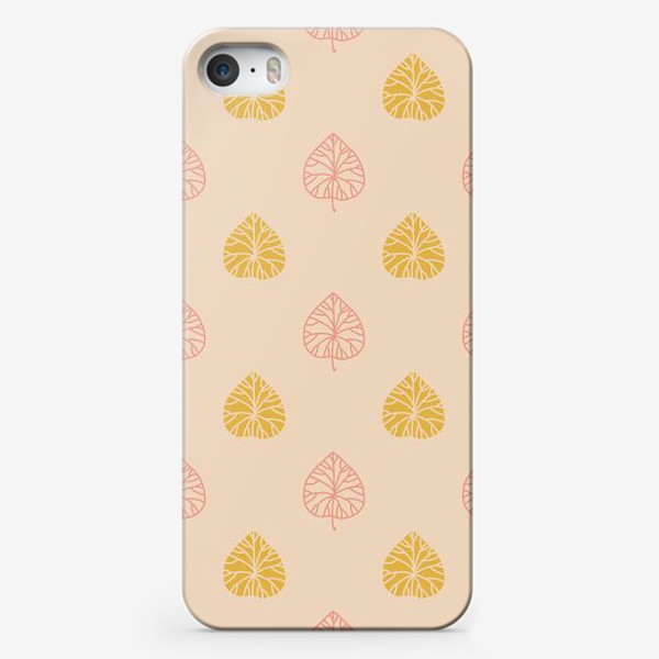 Чехол iPhone «autumn leaves pattern 15»