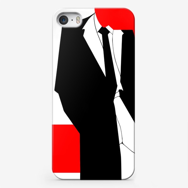 Чехол iPhone «Мужская фигура в пальто и с галстуком»