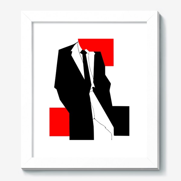 Картина «Мужская фигура в пальто и с галстуком»