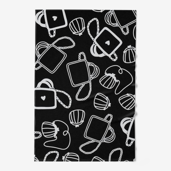 Полотенце «черные сумочки»