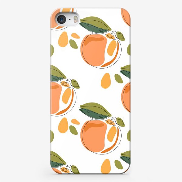 Чехол iPhone «Апельсины.Бесшовный принт с апельсинами.Минимализм.»