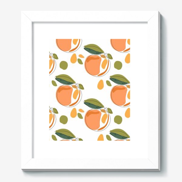 Картина «Апельсины.Бесшовный принт с апельсинами.Минимализм.»