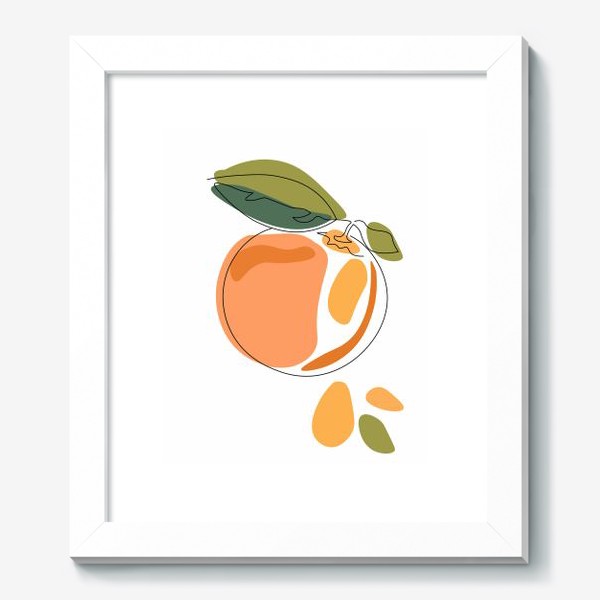 Картина «Принт с апельсином.Минимализм.Абстрактный апельсин.»