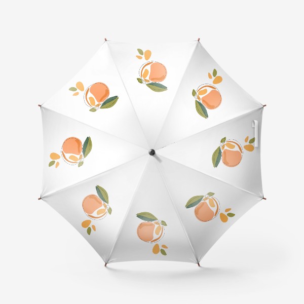 Зонт «Принт с апельсином.Минимализм.Абстрактный апельсин.»