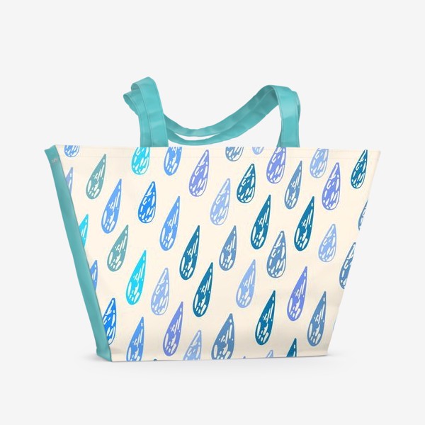 Пляжная сумка «Дождь паттерн»