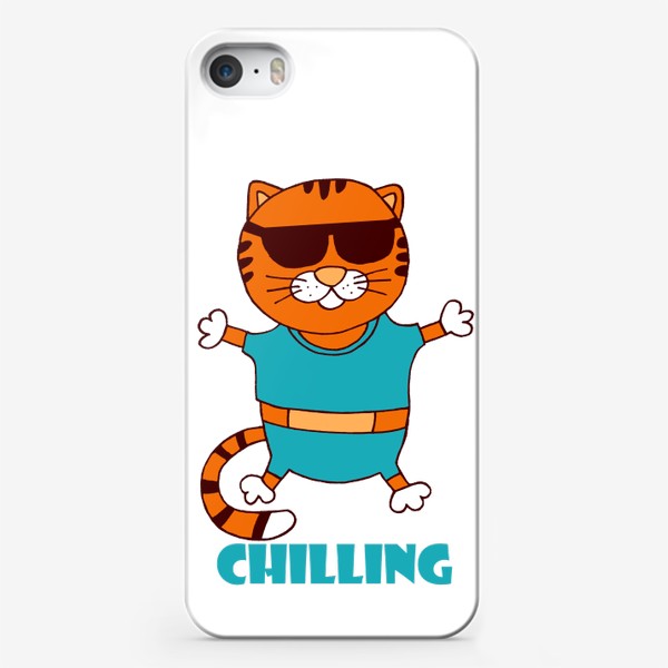 Чехол iPhone «кот chilling»