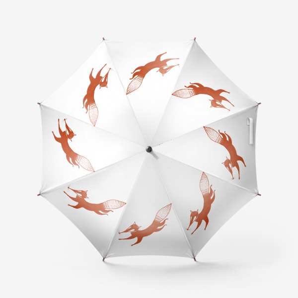 Зонт &laquo;Акварельная нарисованная вручную стильная яркая иллюстрация с лисой&raquo;