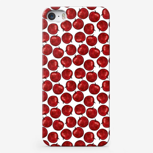 Чехол iPhone «Паттерн наливные спелые яблоки»