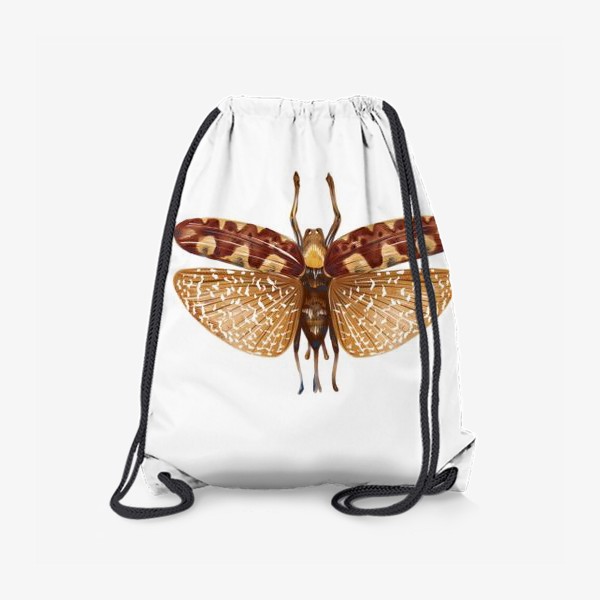 Рюкзак &laquo;Акварельная нарисованная вручную яркая иллюстрация с экзотической бабочкой, стрекозой&raquo;