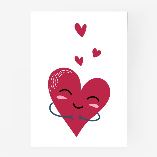 Постер «Сердце. Милый романтичный принт»