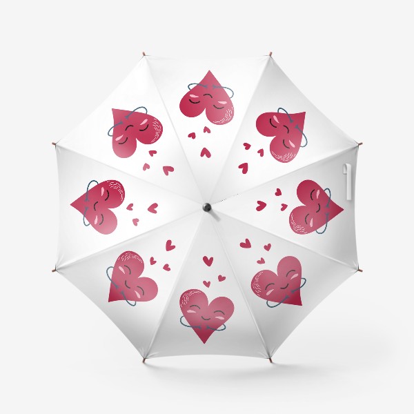 Зонт «Сердце. Милый романтичный принт»