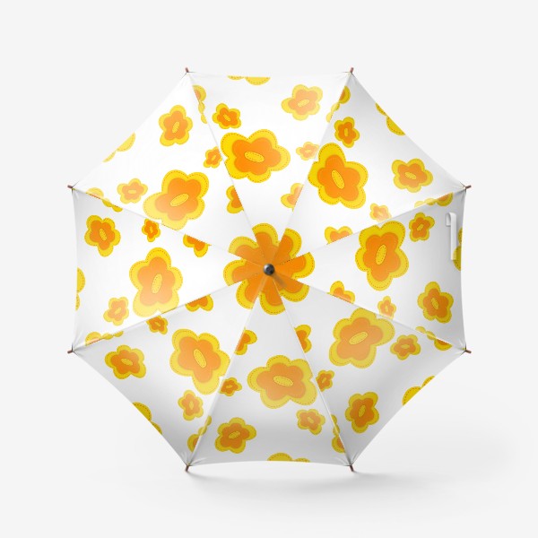 Зонт «Оранжевые цветы»