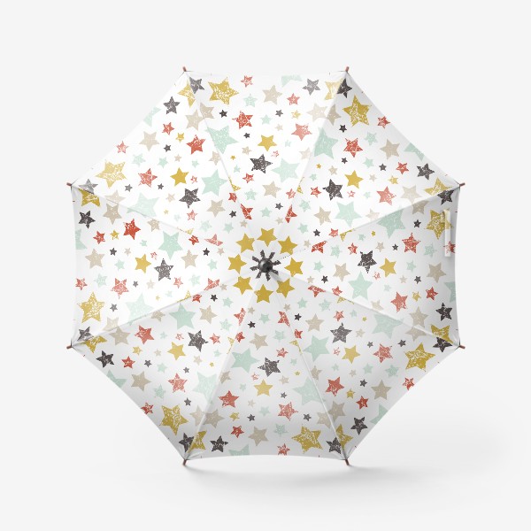 Зонт «Разноцветный космос с потёртыми звёздами»