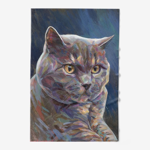Полотенце «Серая кошка Тина»