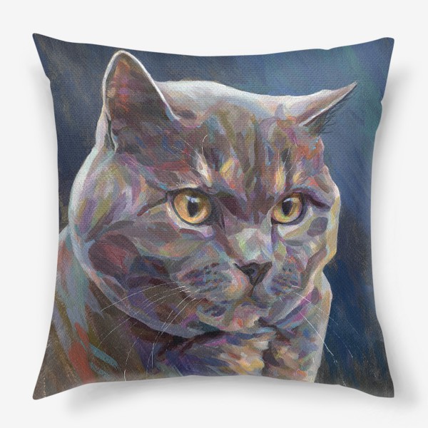 Подушка «Серая кошка Тина»