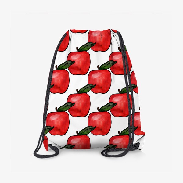 Рюкзак «Паттерн яркие сочные красные яблочки»
