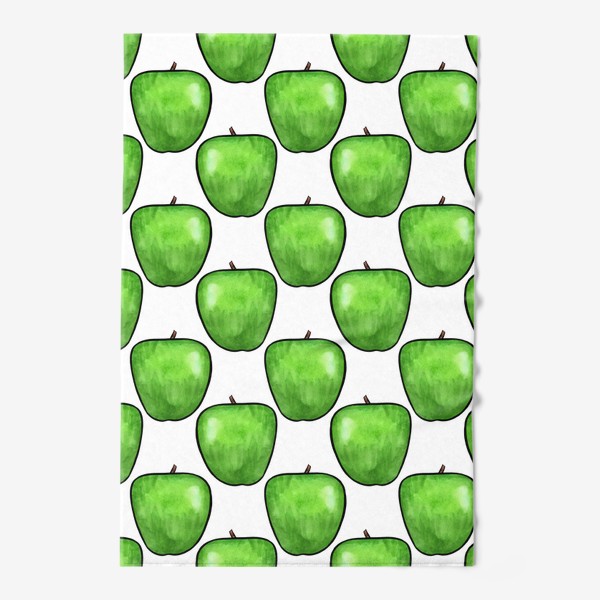 Полотенце &laquo;Паттерн сочные зелёные яблоки&raquo;