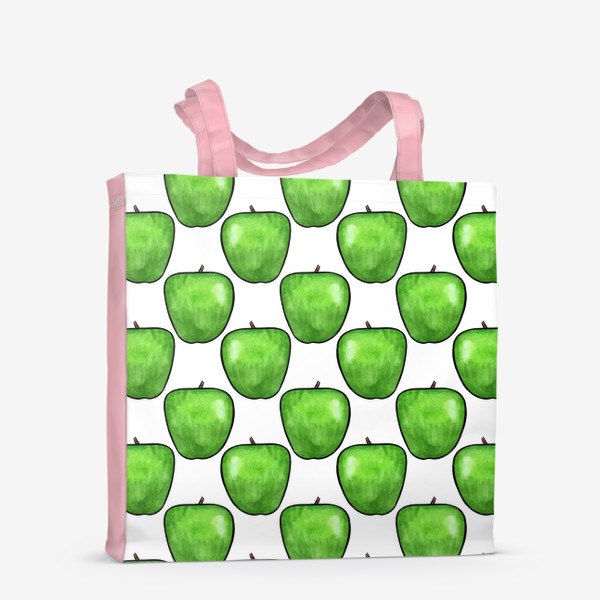 Сумка-шоппер &laquo;Паттерн сочные зелёные яблоки&raquo;