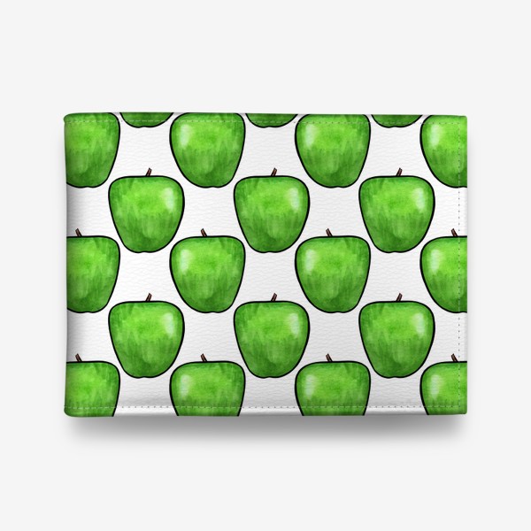 Кошелек «Паттерн сочные зелёные яблоки»