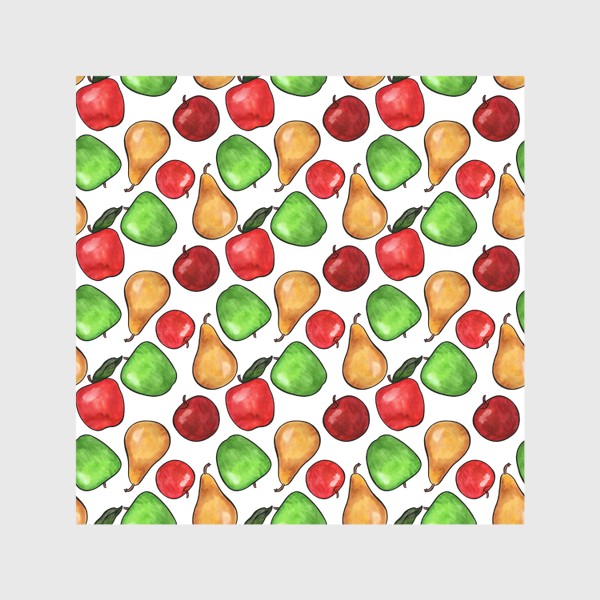 Скатерть «Паттерн разноцветные яркие сочные яблоки»