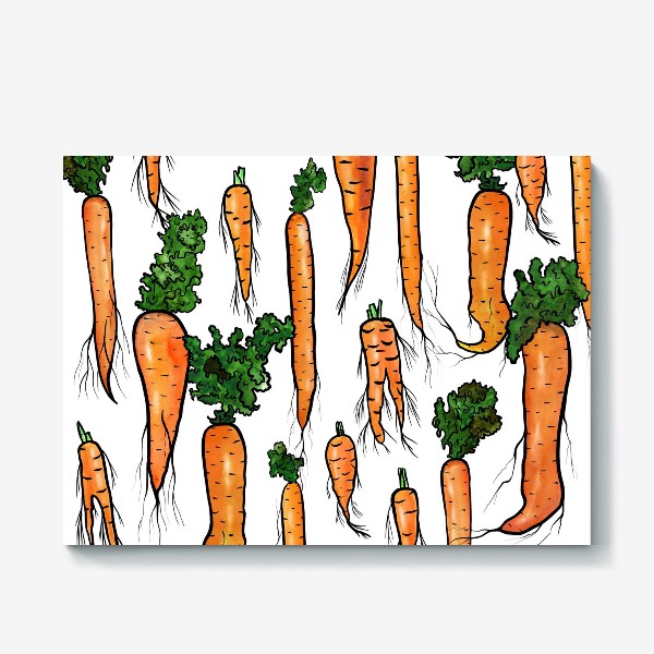 Холст «Яркие сочные морковки»