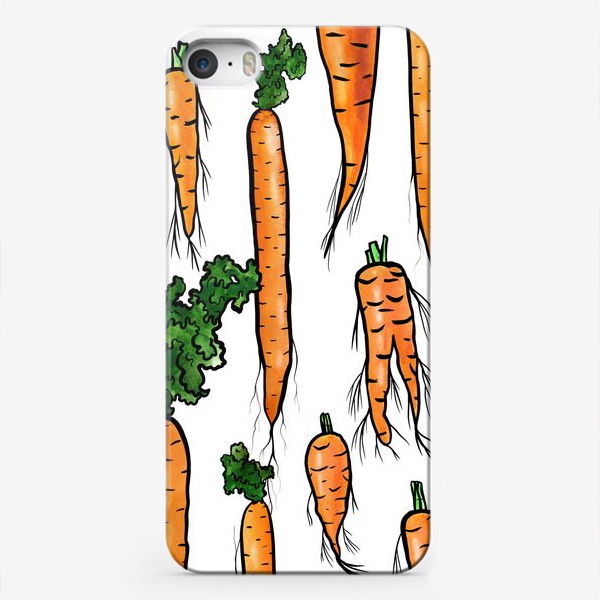 Чехол iPhone «Яркие сочные морковки»