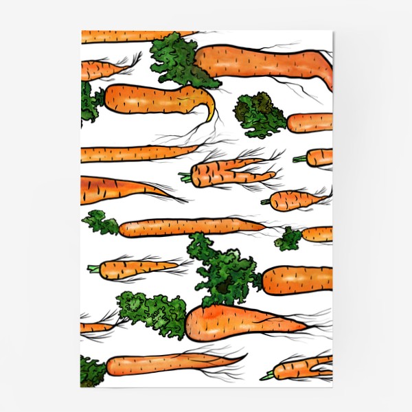 Постер &laquo;Яркие сочные морковки&raquo;