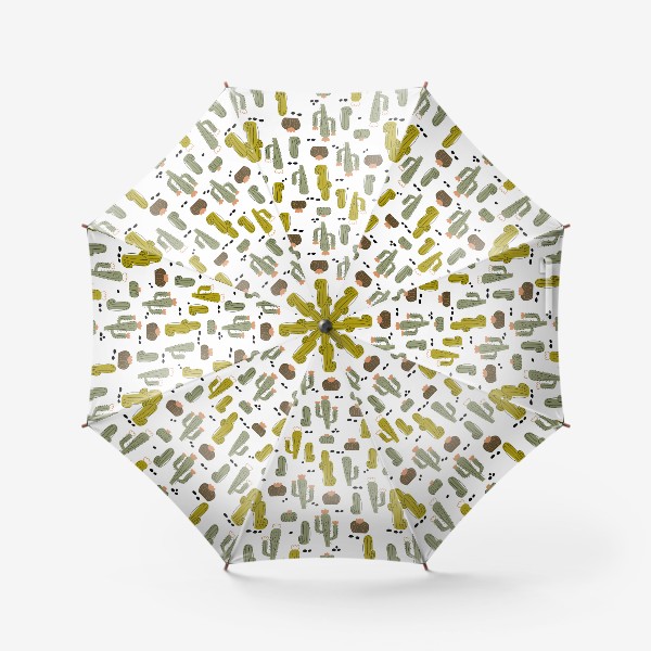 Зонт «Кактусы.Бесшовный паттерн с кактусами.»