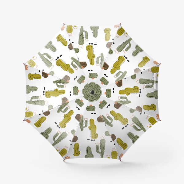 Зонт «Кактусы.Бесшовный принт с кактусами.Минимализм,абстракция.»