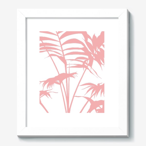 Картина «розовые летние листья пальмы»