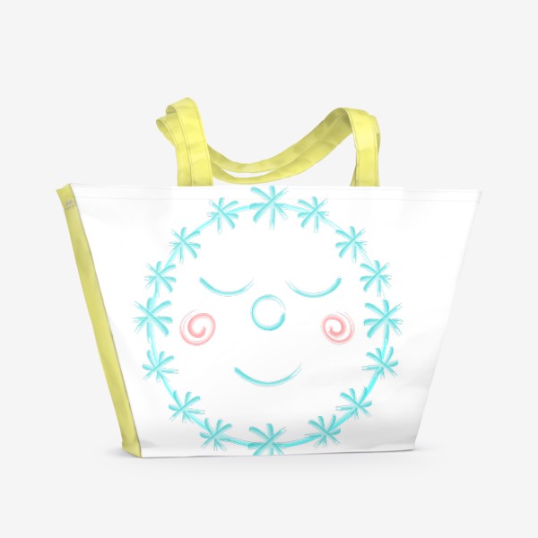 Пляжная сумка «Комочек снега»