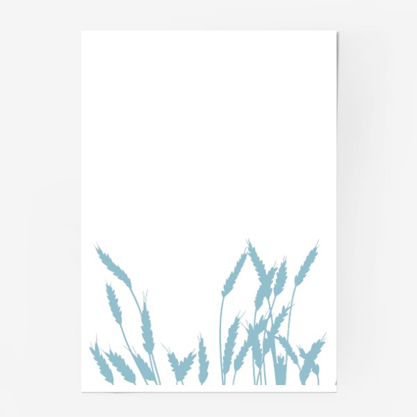 Постер «голубые колосья пшеницы»