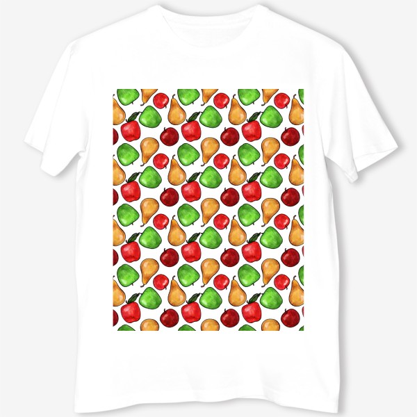 Футболка «Паттерн разноцветные яркие сочные яблоки»